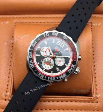 Copy Tag Heuer Formula 1 Indy 500 Chronograph Watches Black Rubber Strap